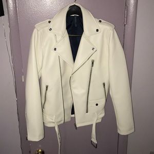Nice almost brand new Faux Lather Biker Jacket